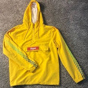 Medium sized yellow hype windbreaker